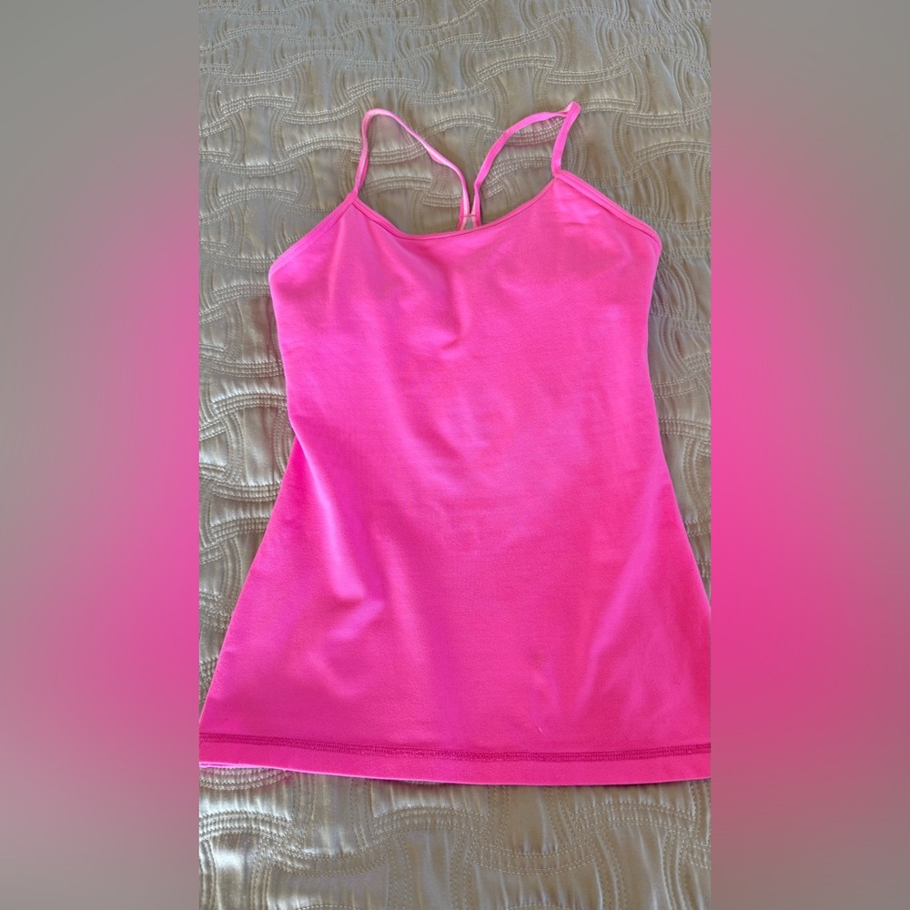 Ivivva Lululemon Girls Youth Tumblin' Tank Build-In Shelf Bra,  Hot Pink Sz 10